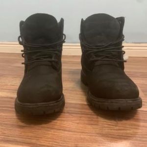 Womens black Timberlands